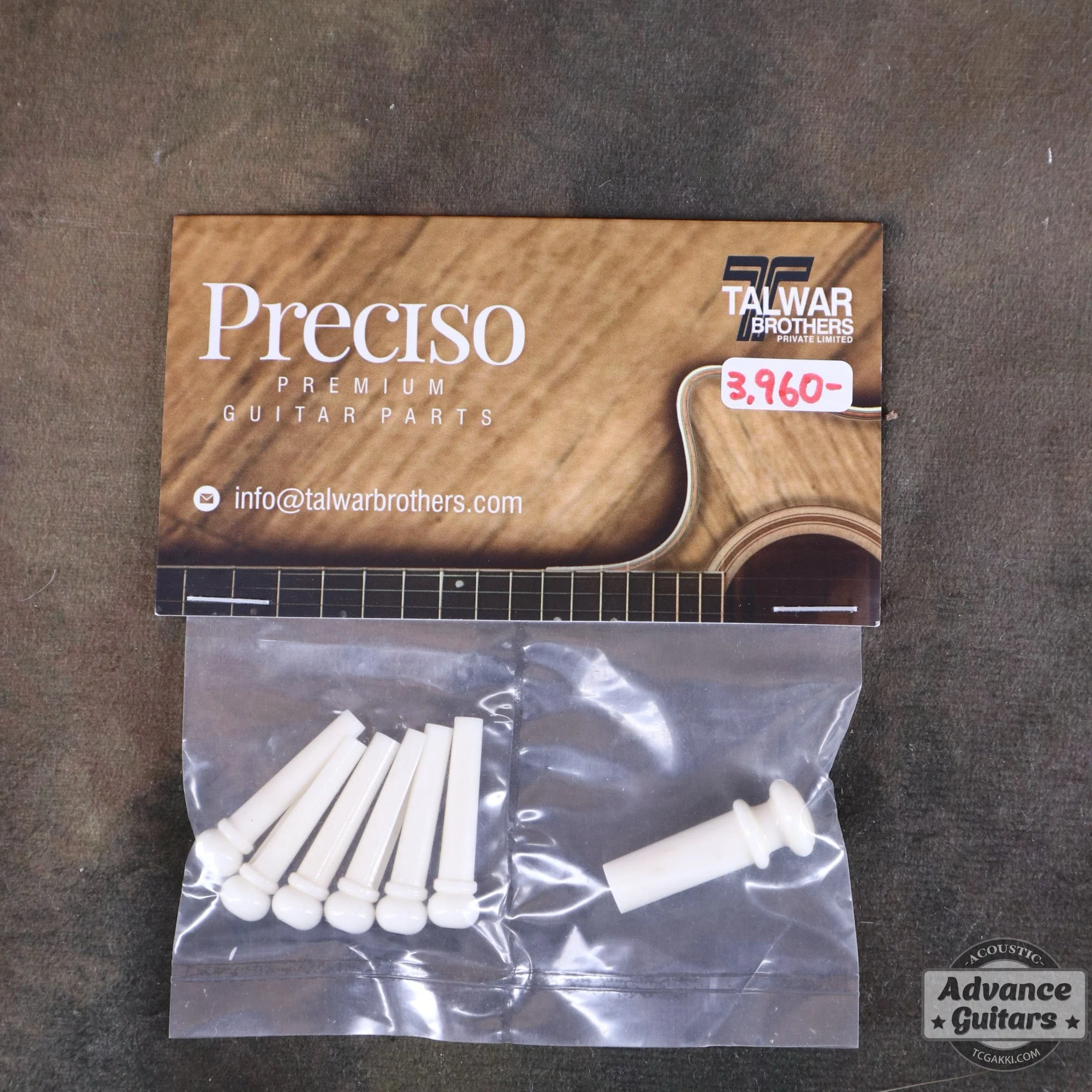 Bridge Pin & End Pin Set(Bone/Ebony Dot)