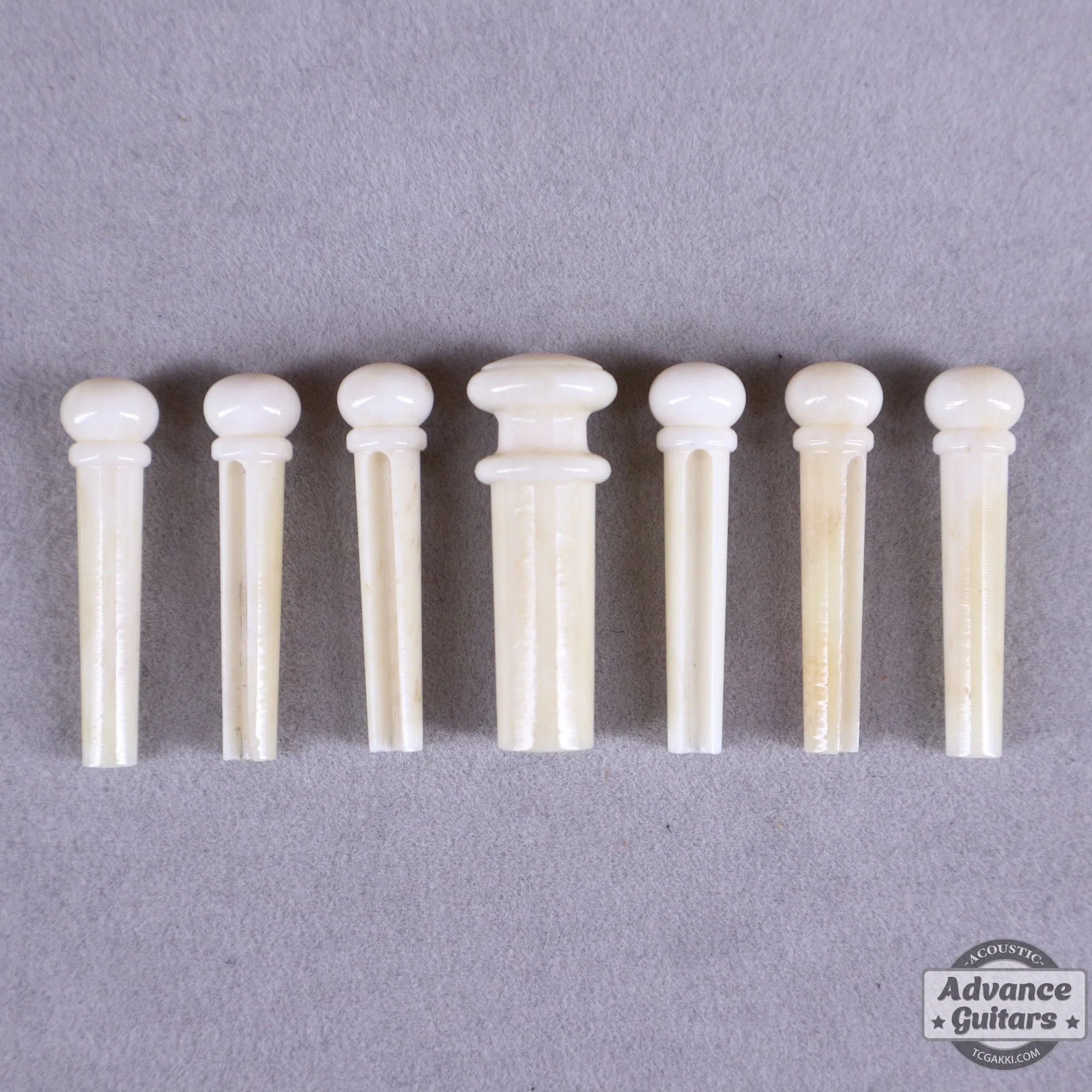 Preciso Bridge Pin & End Pin Set(Bone & Plain) - Image 2