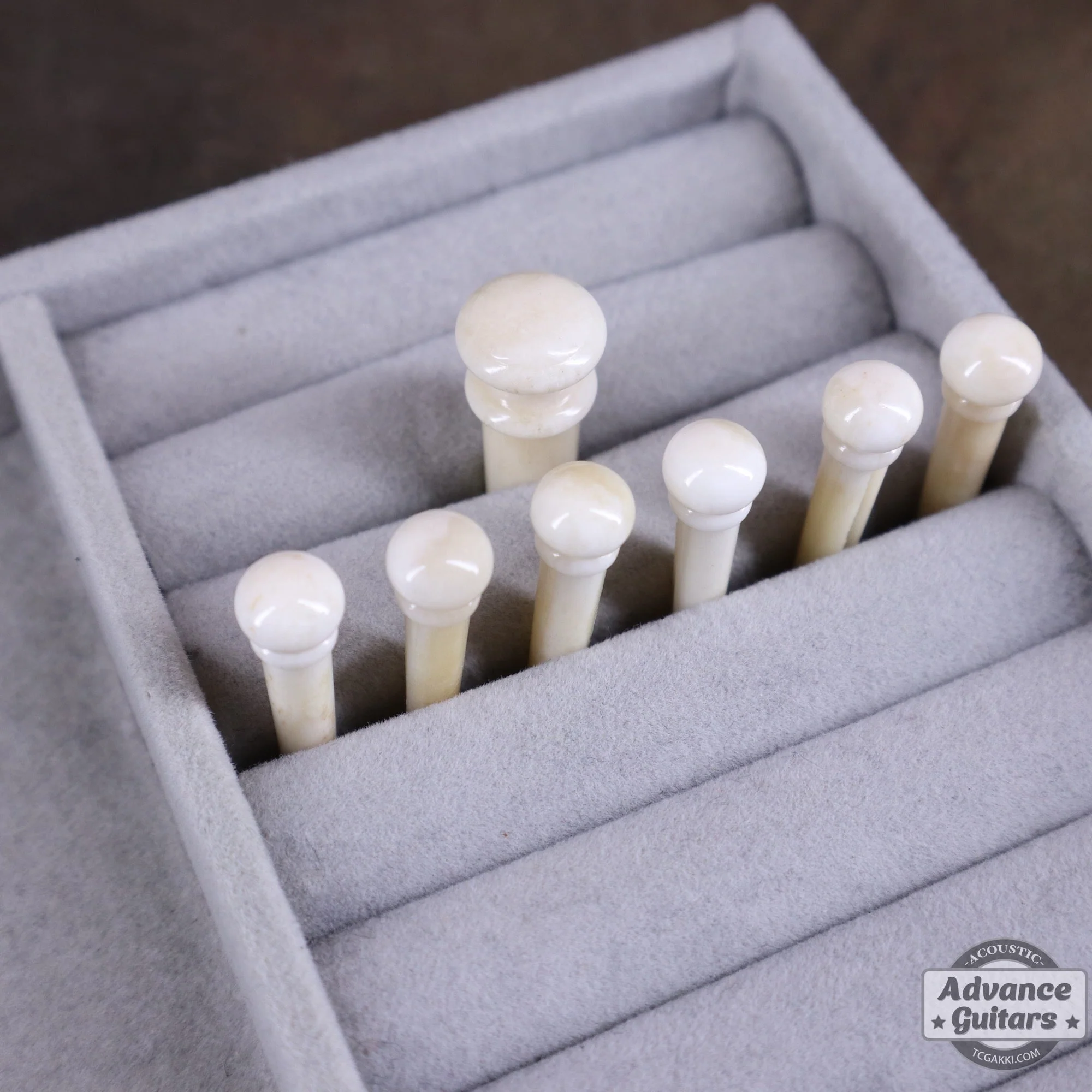 Preciso Bridge Pin & End Pin Set(Bone & Plain) - Image 3