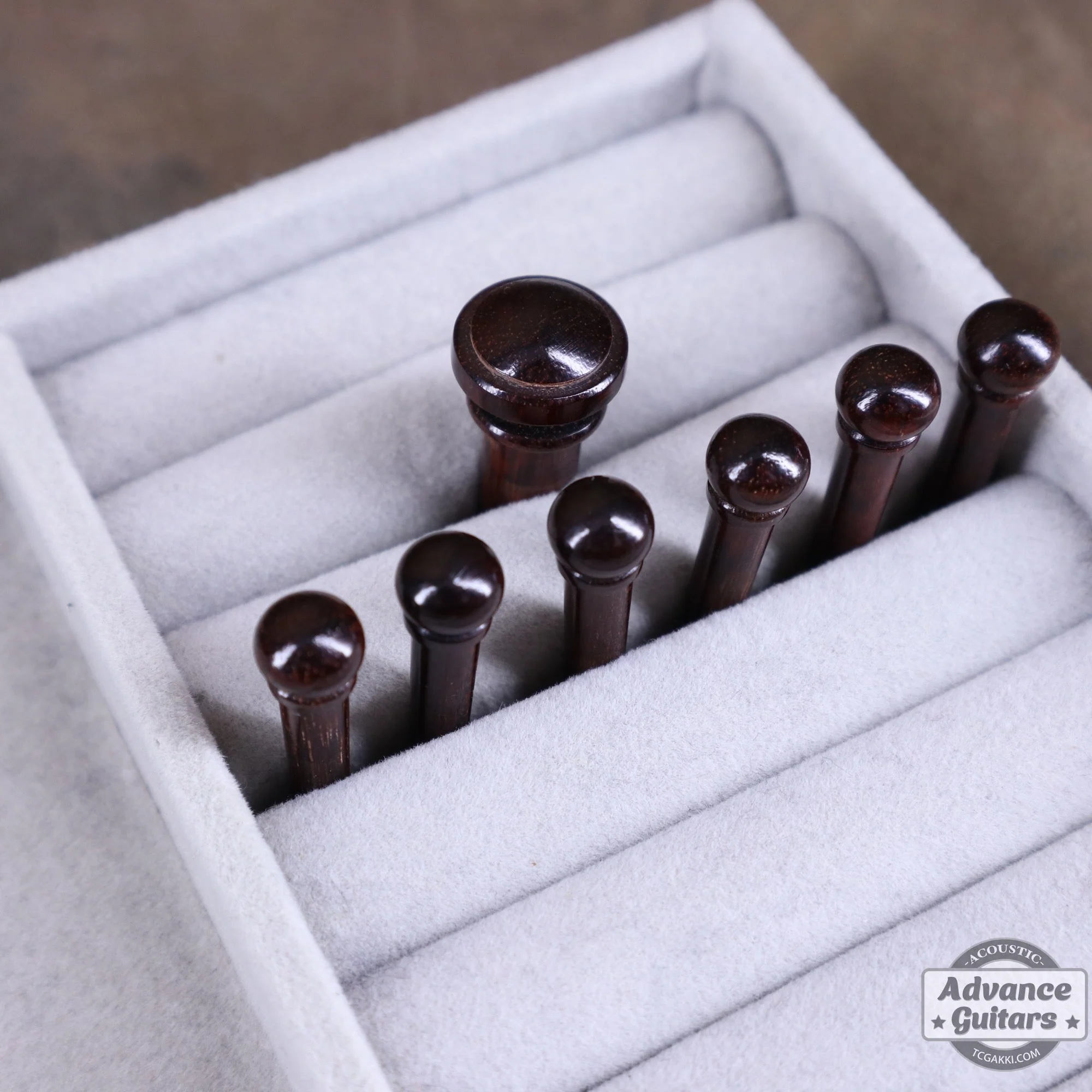Preciso Wood Bridge Pin & End Pin Set(Snakewood & Plain) - Image 3