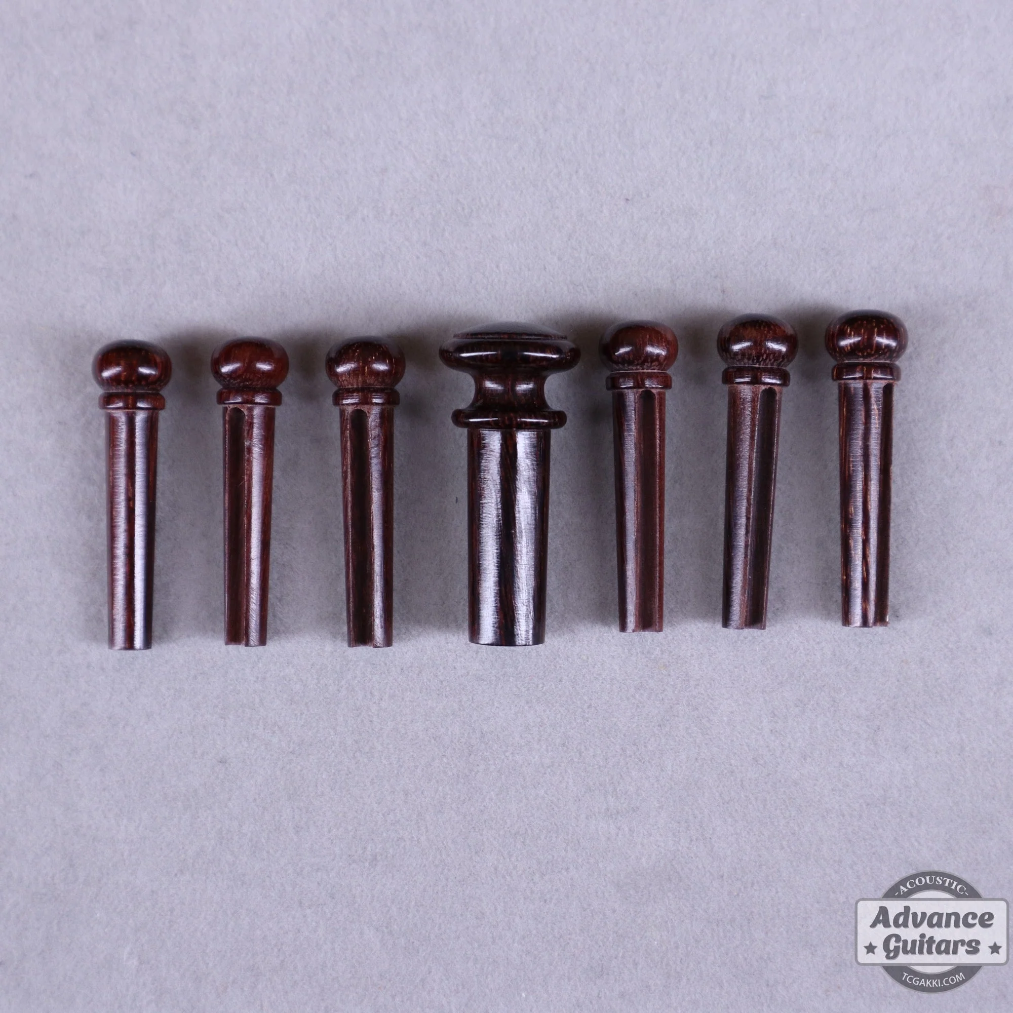Preciso Wood Bridge Pin & End Pin Set(Rosewood Plain) - Image 2
