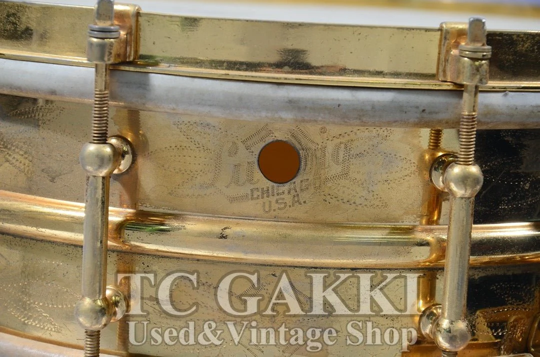 Ludwig Engraved gold-plated snare Drum - Image 3